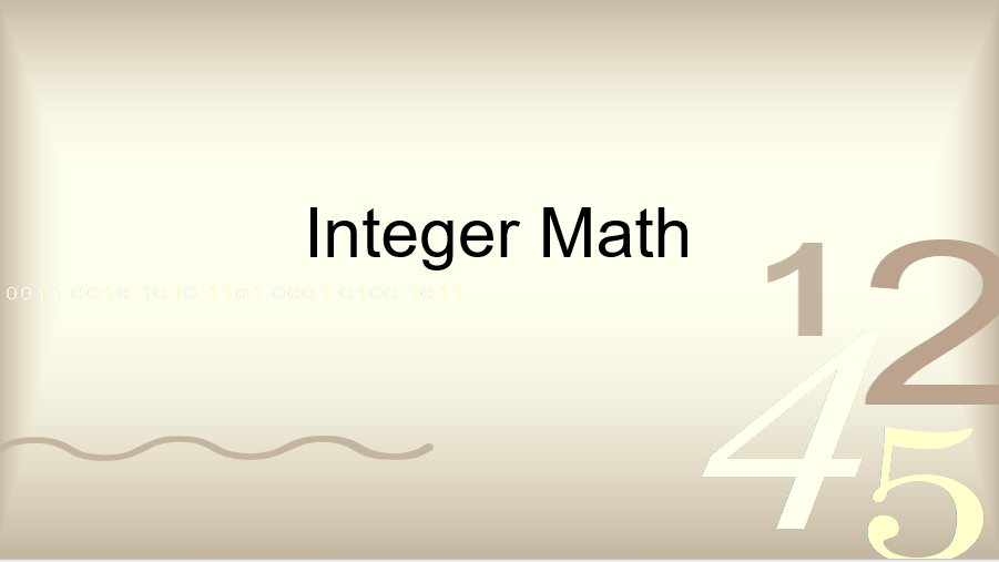 Integer Math